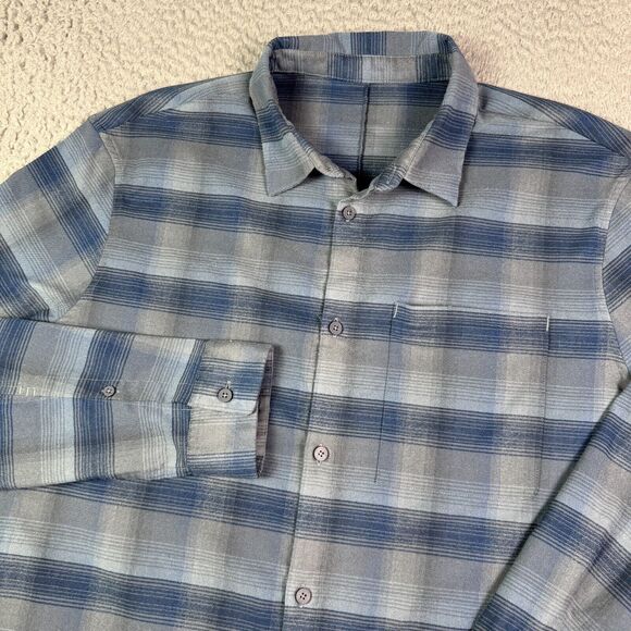 lululemon athletica Other - Lululemon Shirt Mens XL Blue Plaid Masons Peak Flannel Long Sleeve Button